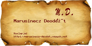 Marusinecz Deodát névjegykártya